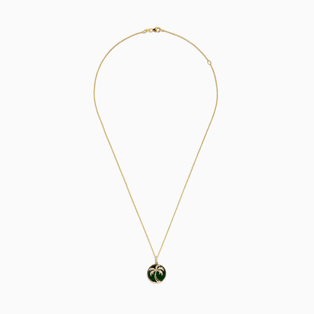 Medium Rose Des Vents Medallion Yellow Gold, Diamond and Malachite