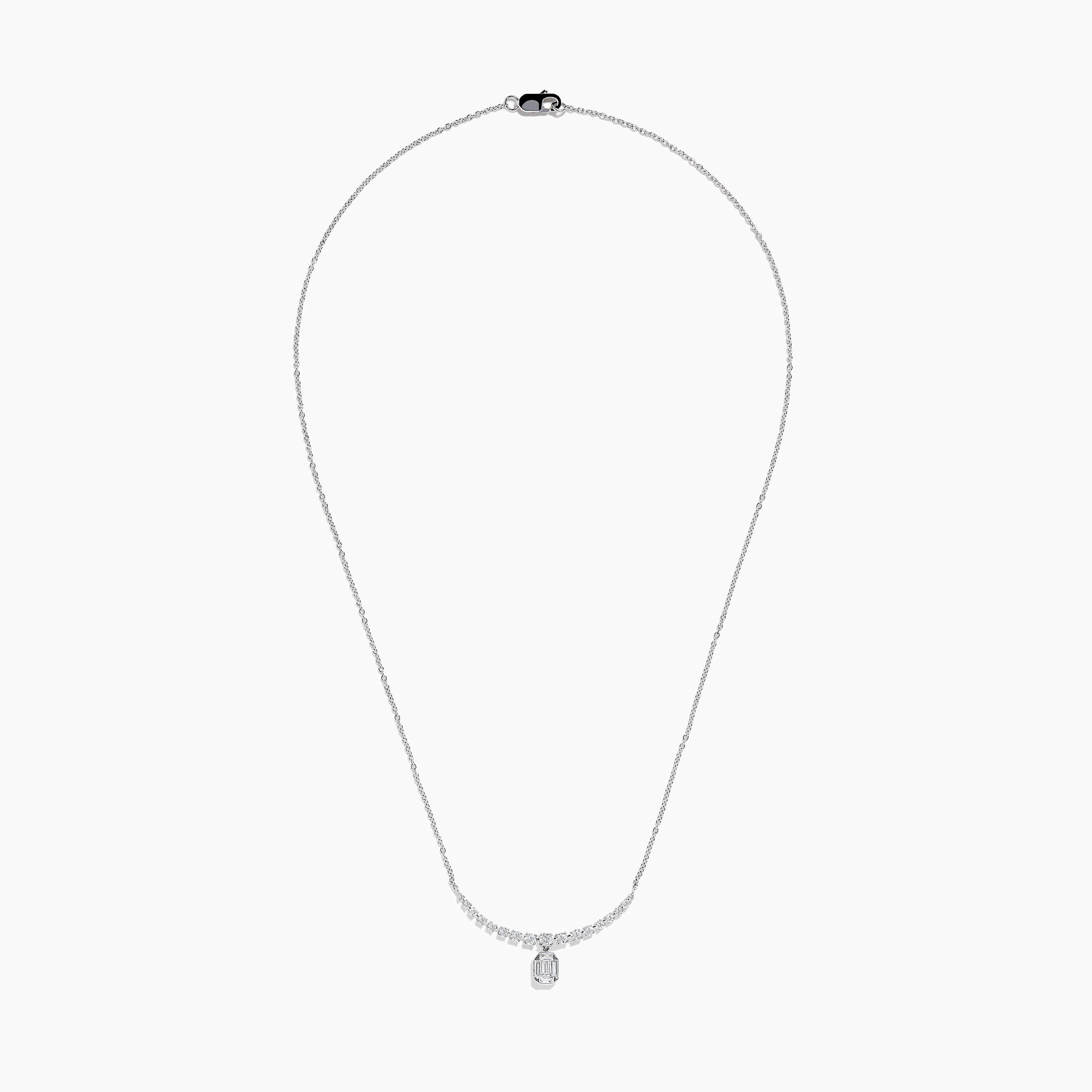 Classique 14k White Gold Diamond Pendant Necklace 069 Tcw 