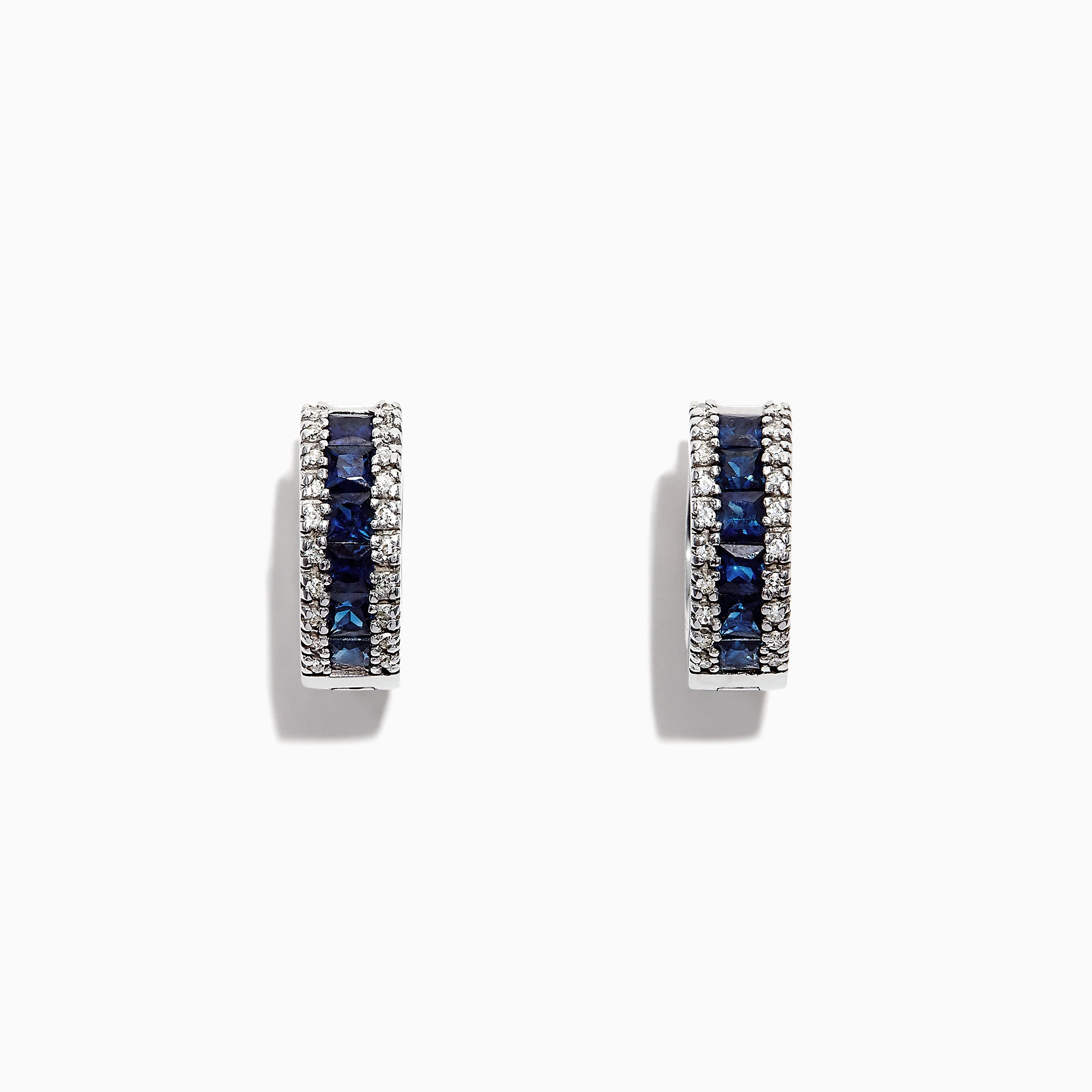 Versatile 14 Karat Gold Textured Blue Iridescent Crystal Hoop Earrings –  MONOLISA