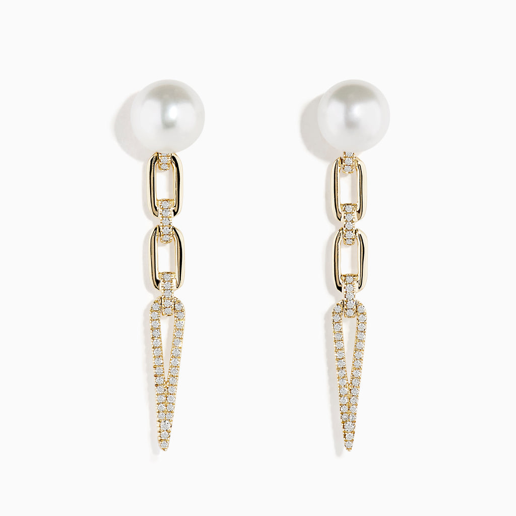 Effy 14K Yellow Gold Cultured Fresh Water Pearl Drop Earrings