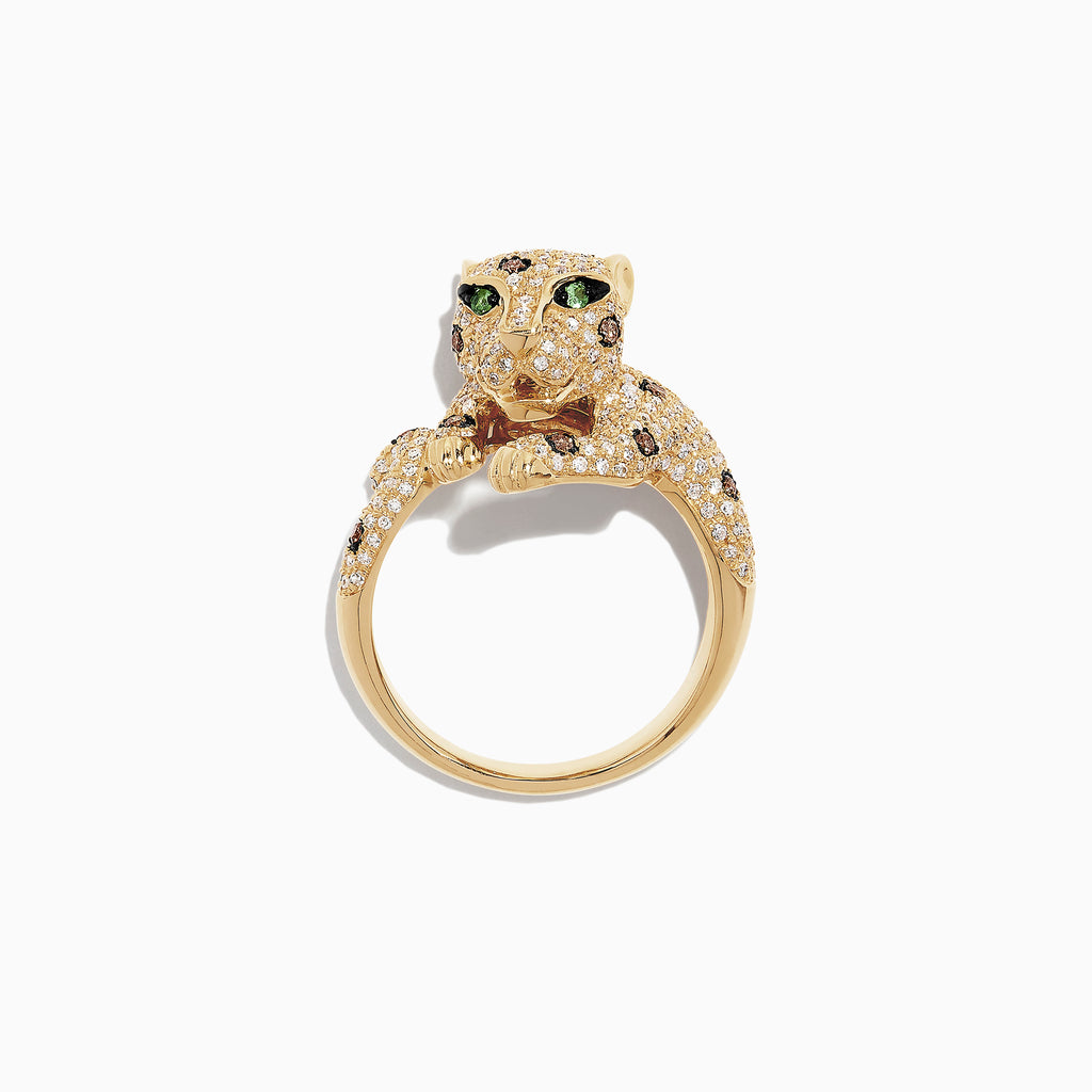 Effy Signature 14K Yellow Gold Diamond and Tsavorite Panther