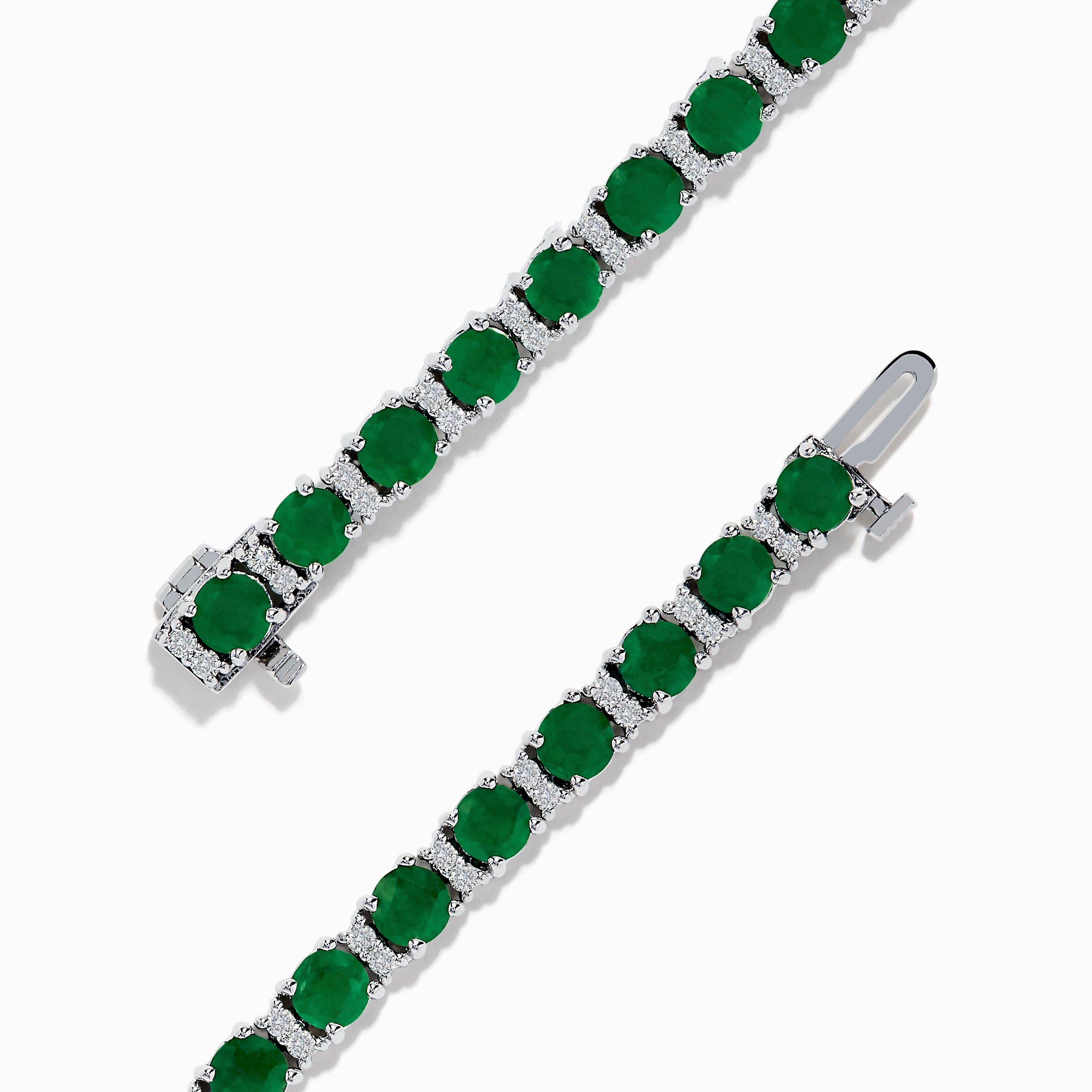 Emerald and Diamond Pave Yellow Gold Bracelet – H&H Jewels