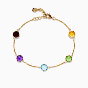 Effy 14K Yellow Gold Turquoise Station Bracelet, 2.35 TCW