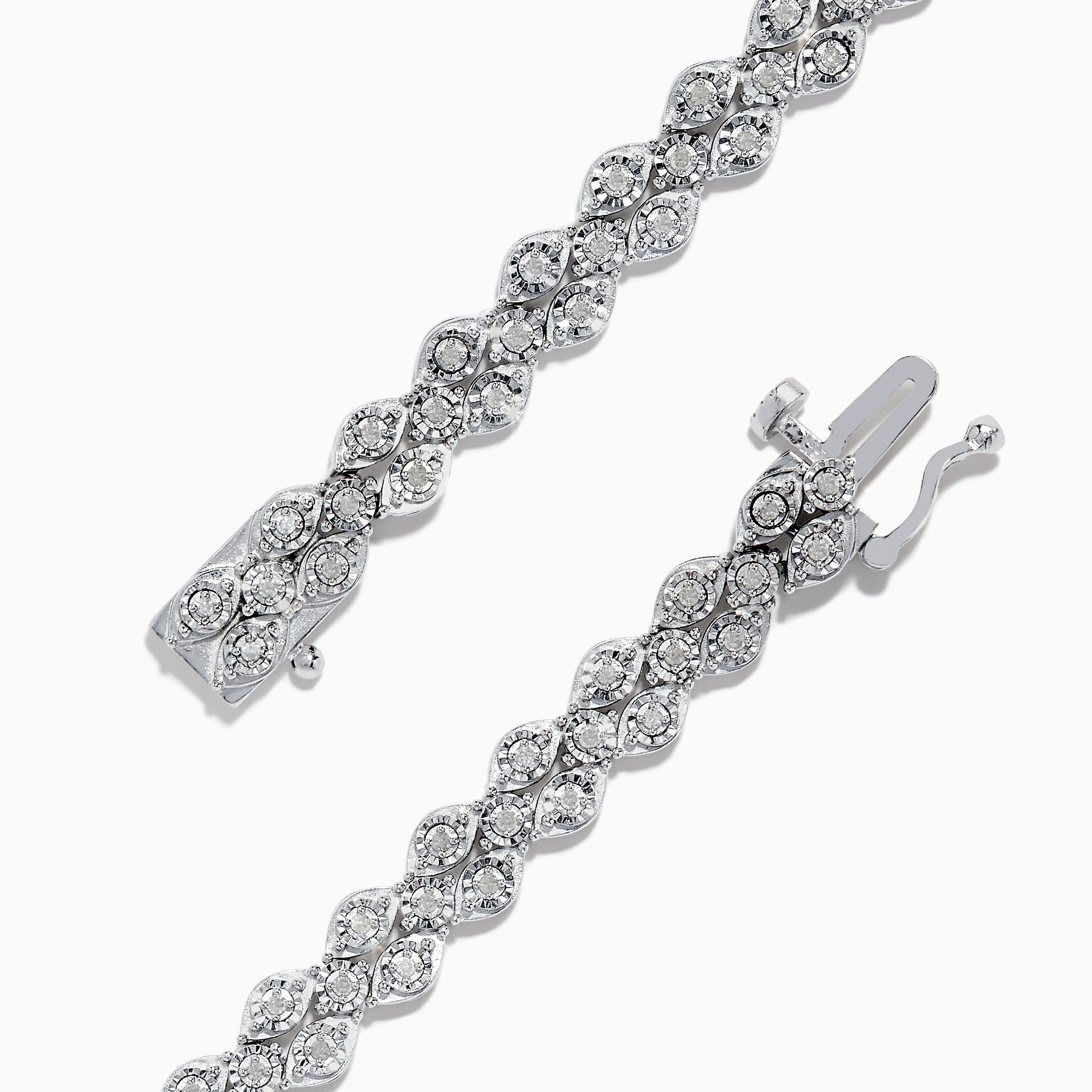Buy quality 925 Sterling Silver CZ Diamond Bracelet MGA - BRS0328 in Amreli