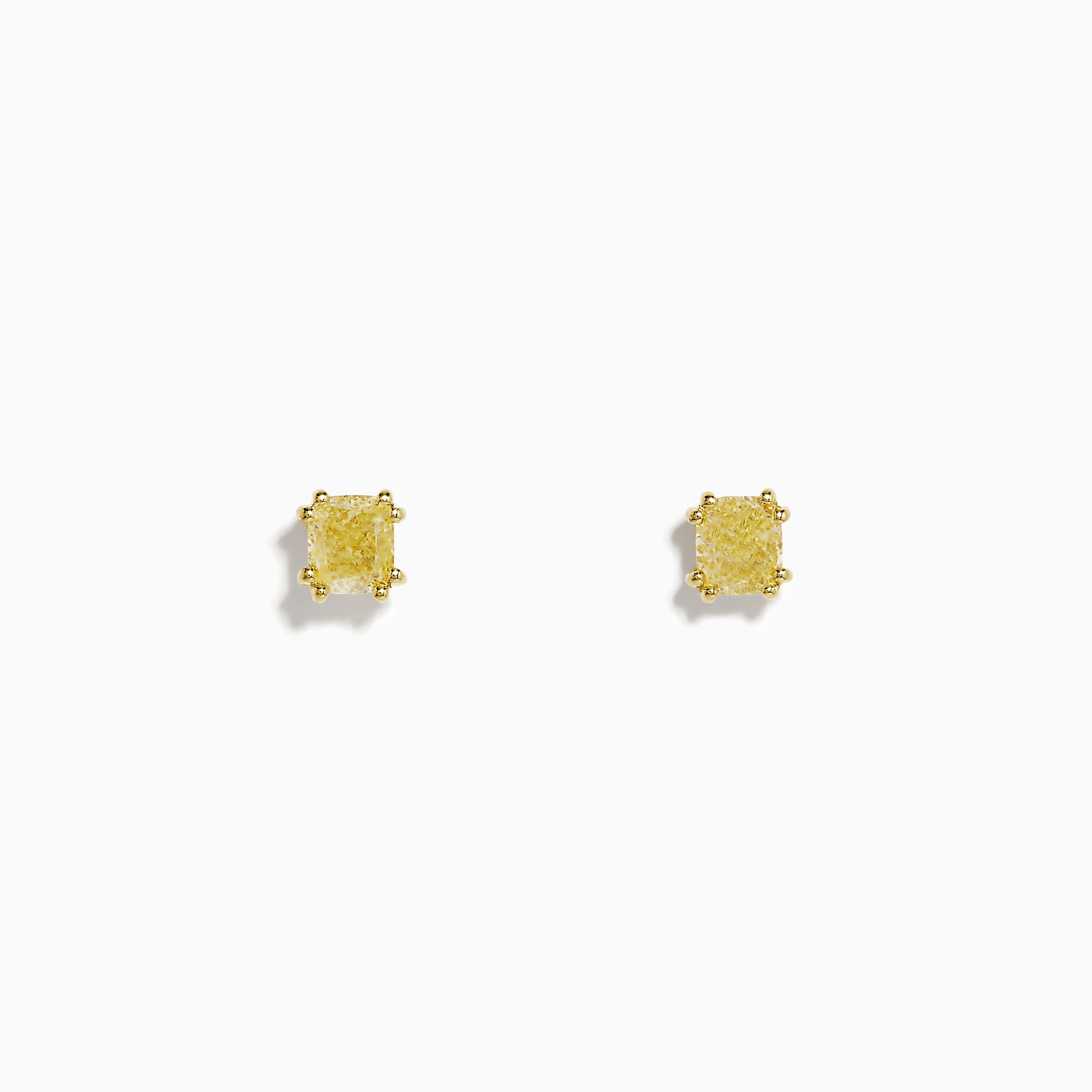 Gold and Pavé Diamond Luna Stud Earrings in 18K Yellow Gold with Safety Earring Backs