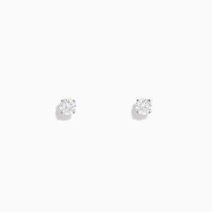 2.5mm Tiny Natural Diamond Stud Earrings in 925 Sterling Silver