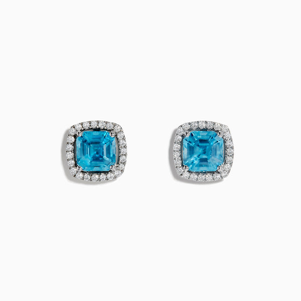 Arctic Blue & deals White Zircon Stud Earrings