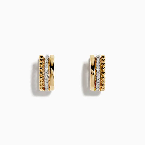 EFFY NWT 14k Yellow Gold top and Onyx Earrings