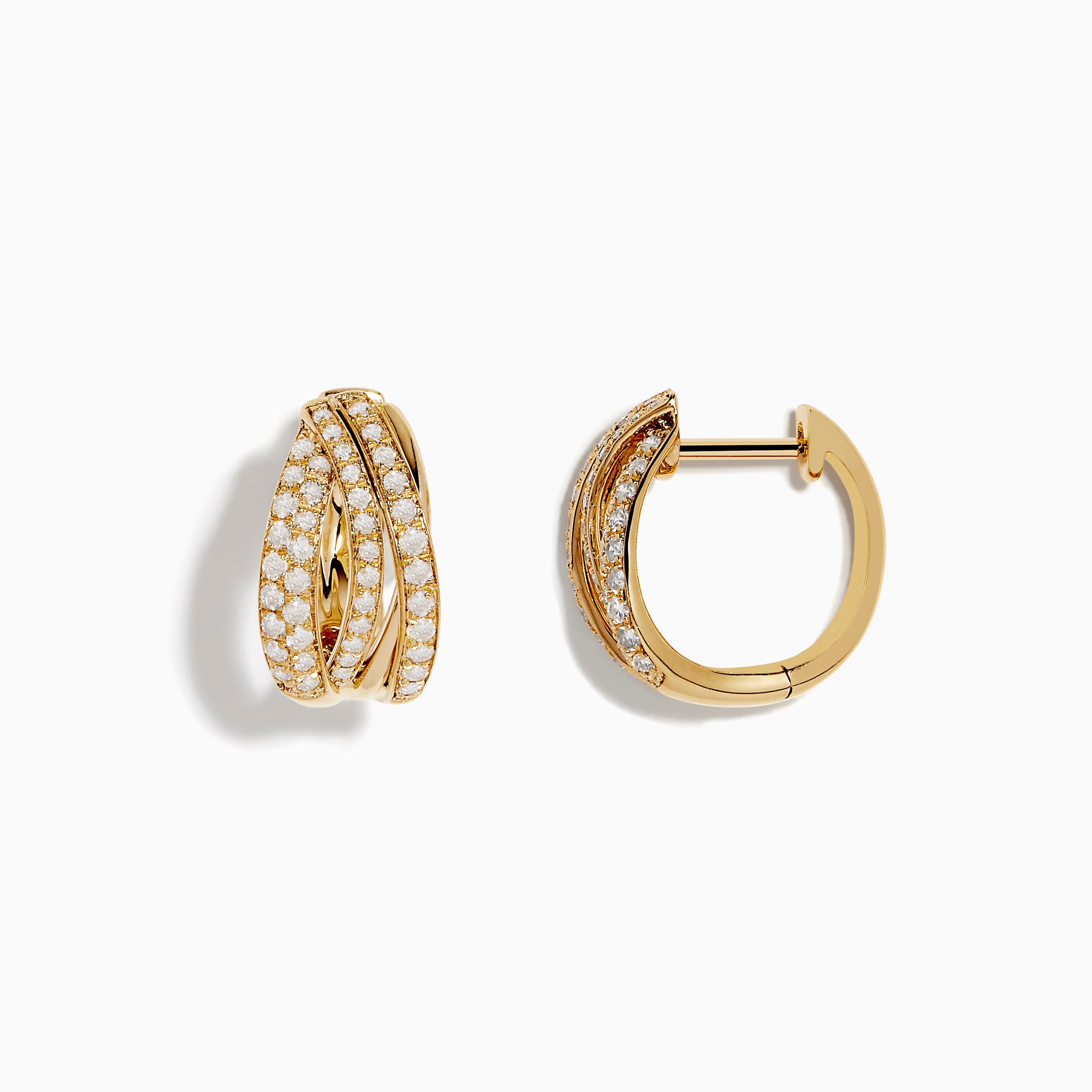 Effy 14K Yellow Gold Diamond Earrings – effyjewelry.com
