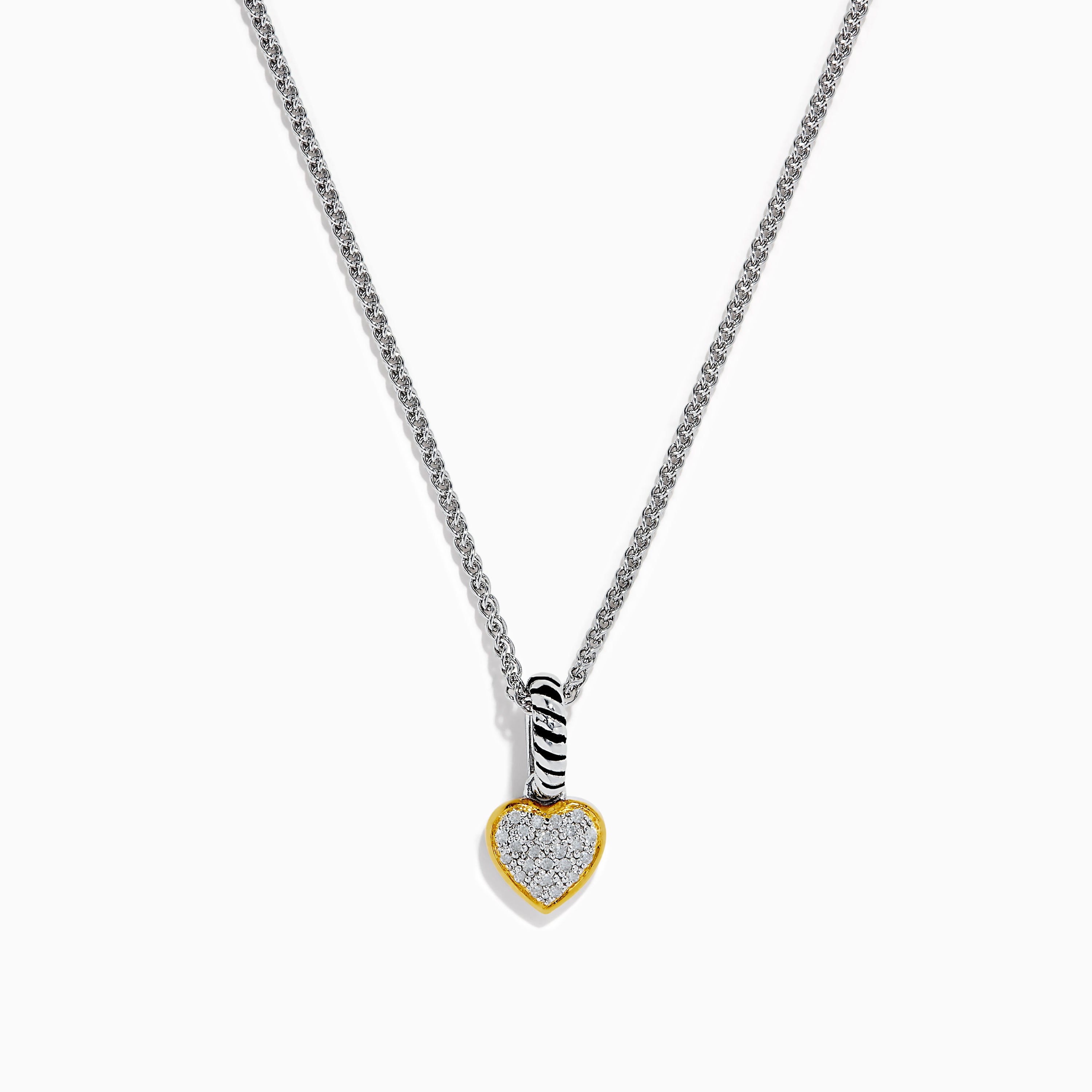 Gold shops sterling silver heart pendant