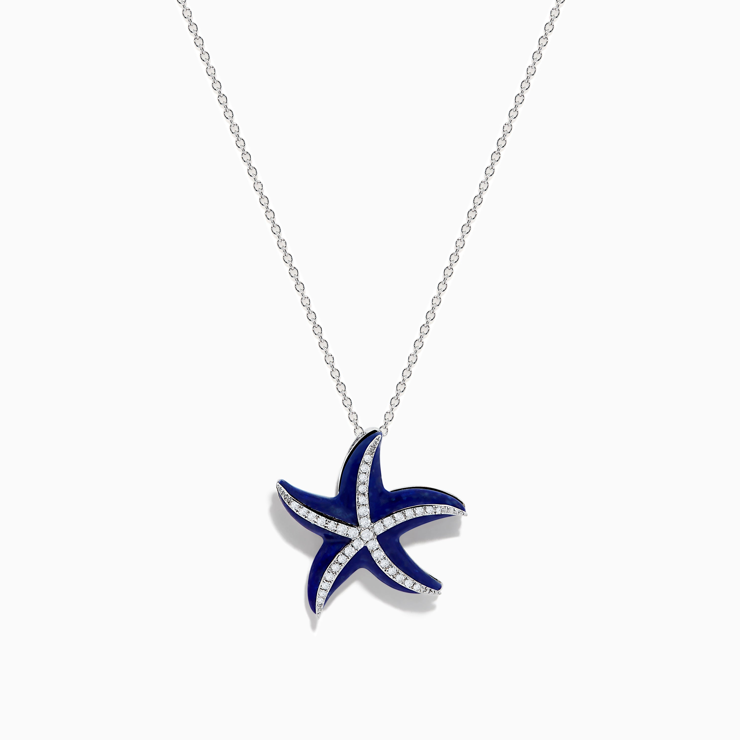 Diamond starfish shops pendant necklace