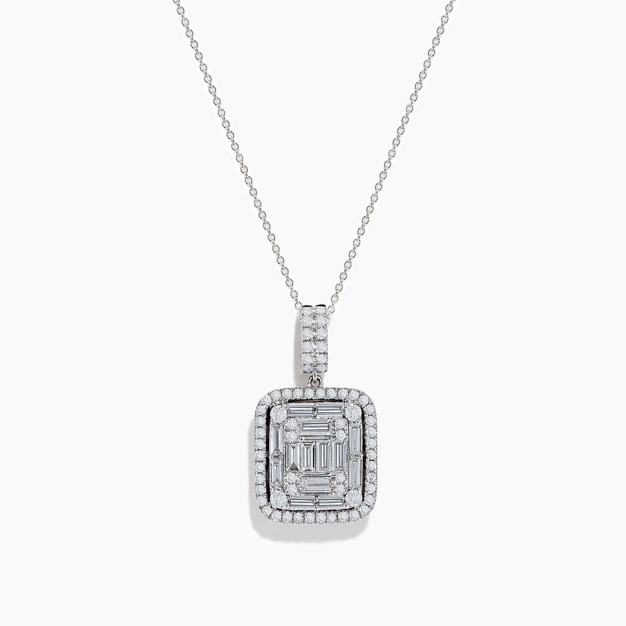 Classique 14K White Gold Diamond Pendant