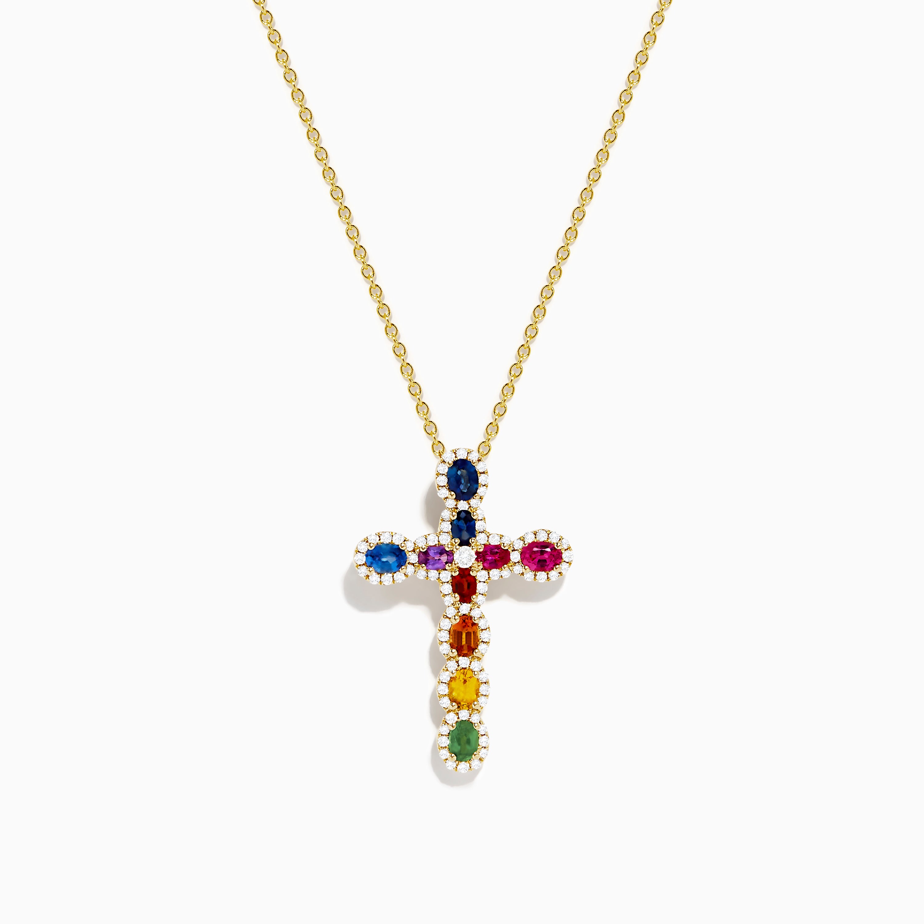 14K Yellow Gold Cross Pendant 2024 Necklace