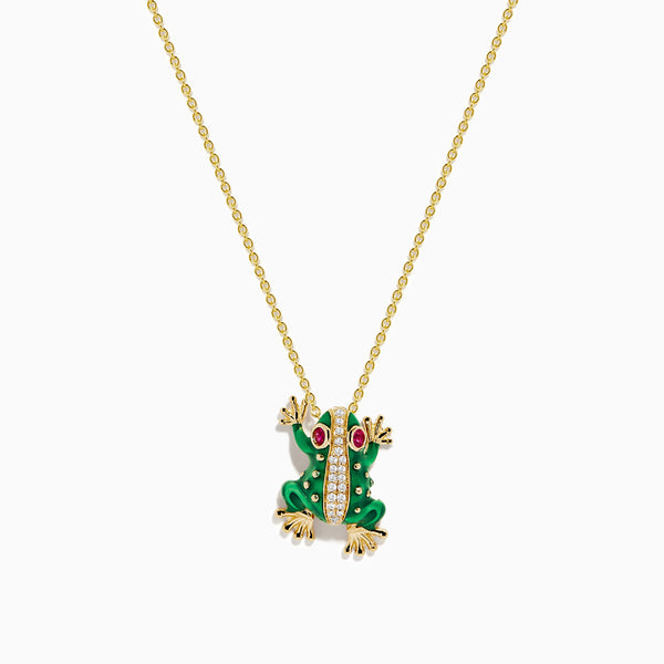 14KT YELLOW fashion GOLD FROG PENDANT