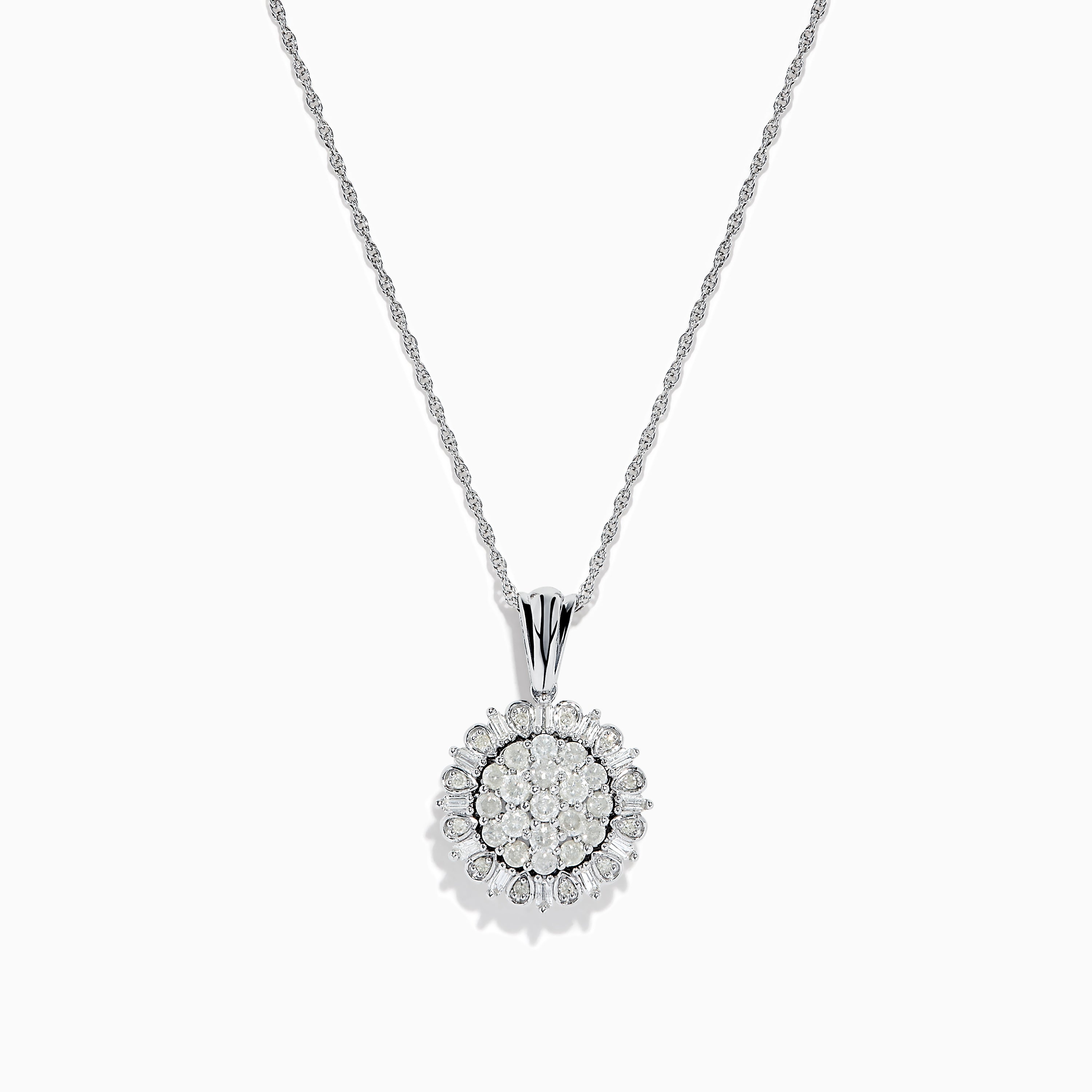 On sale 0.29 CT Natural Diamond Pave Round store Pendant in 925 Sterling Silver Gift For Her New Arrivals