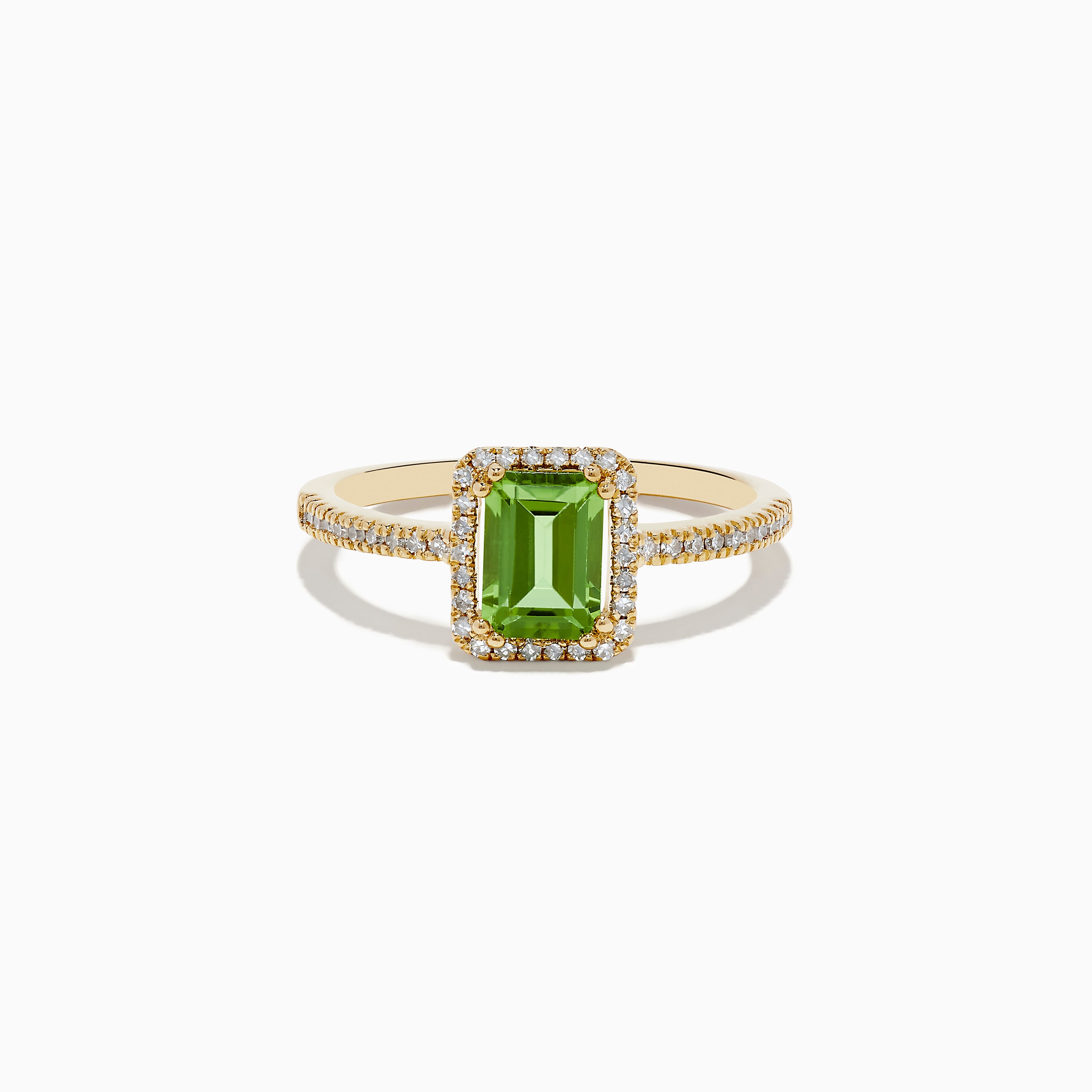 14K Yellow Gold Peridot and Diamond Ring – effyjewelry.com