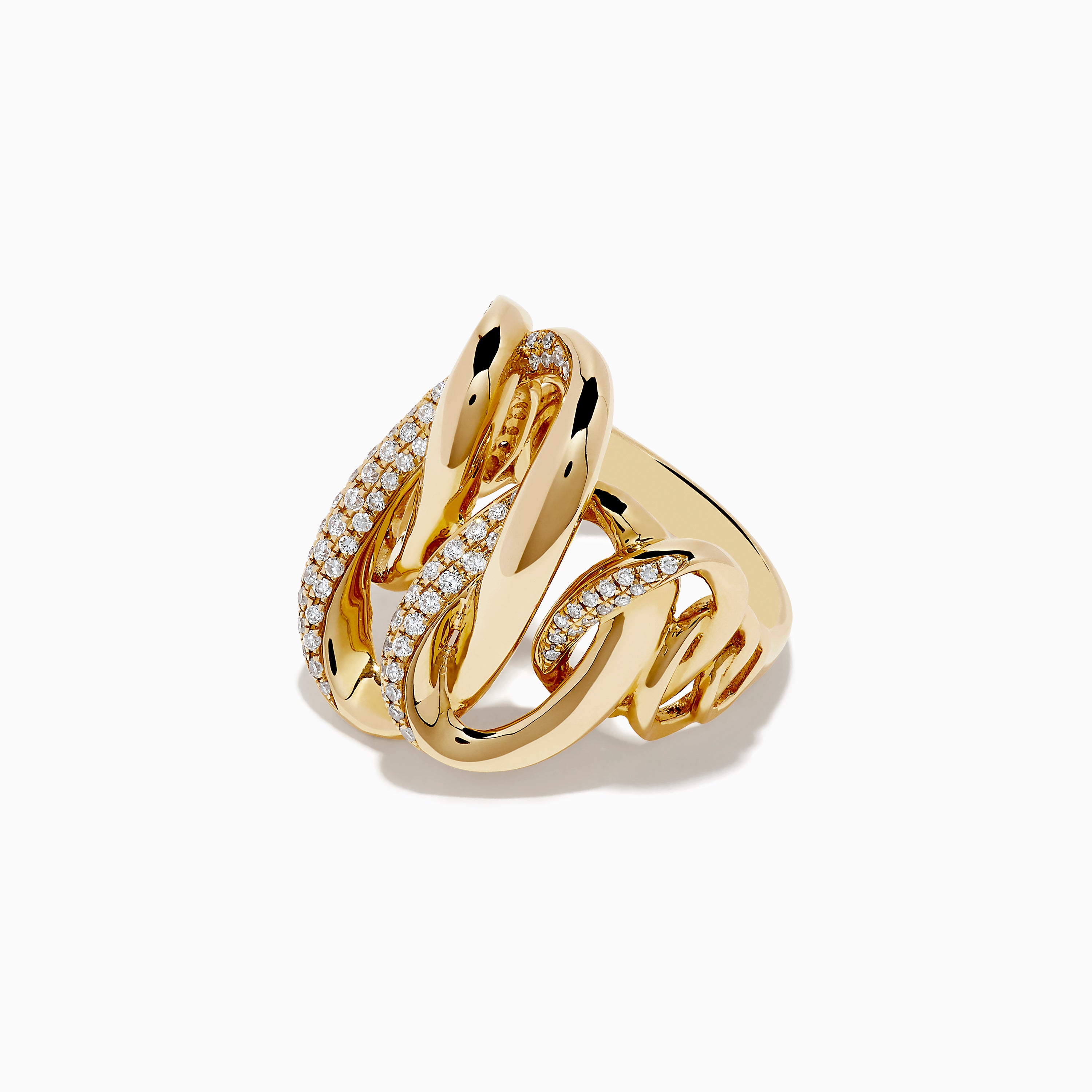 D'Oro 14k Yellow Gold Diamond Statement Ring – effyjewelry.com