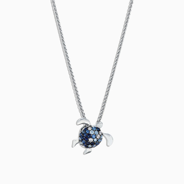 Peridot and Created White Sapphire Speedy Turtle Pendant | REEDS Jewelers