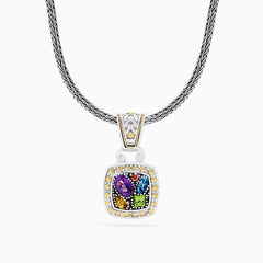 Effy 925 Sterling Silver & 18K Gold Multi Gemstone Heart Pendant
