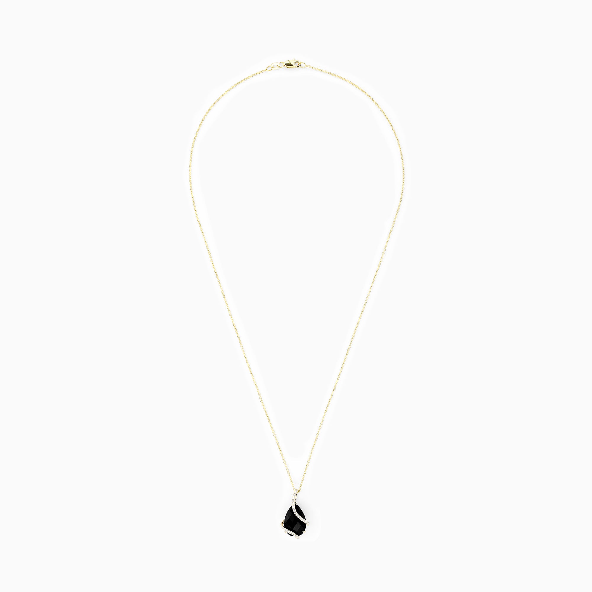 Effy Eclipse 14K Yellow Gold Onyx and Diamond Pendant, 6.29 TCW