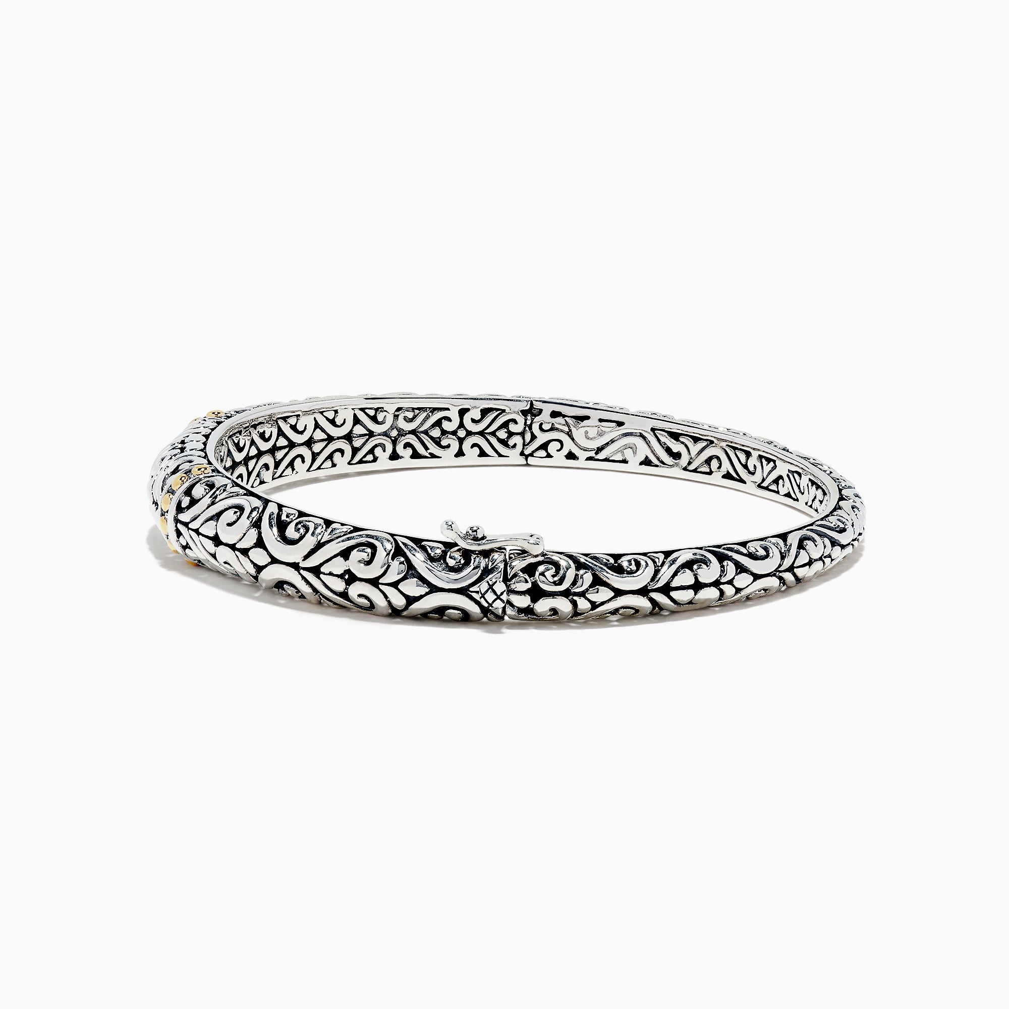 925 Sterling Silver and 18K Gold Bangle