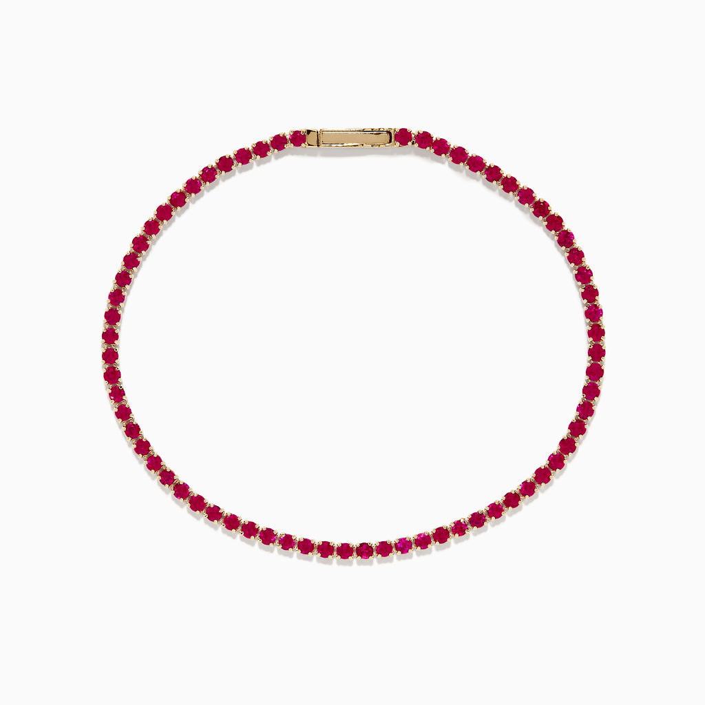 Effy Ruby Royale 14K Yellow Gold Ruby and Diamond Necklace, 9.87 TCW