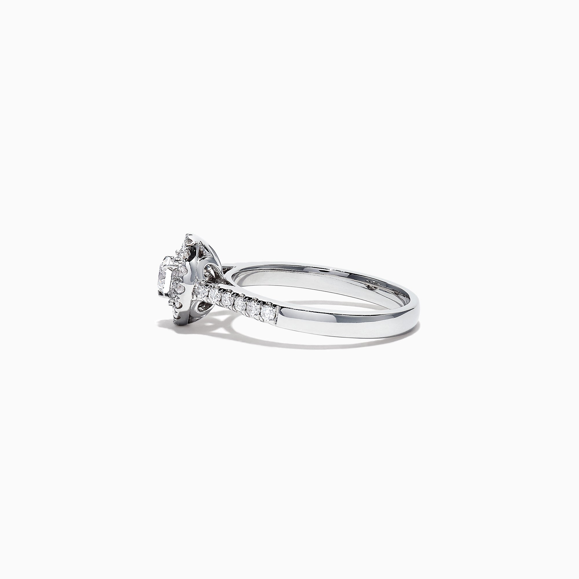 Effy Pave Classica 14K White Gold Diamond Halo Ring, 0.59 TCW