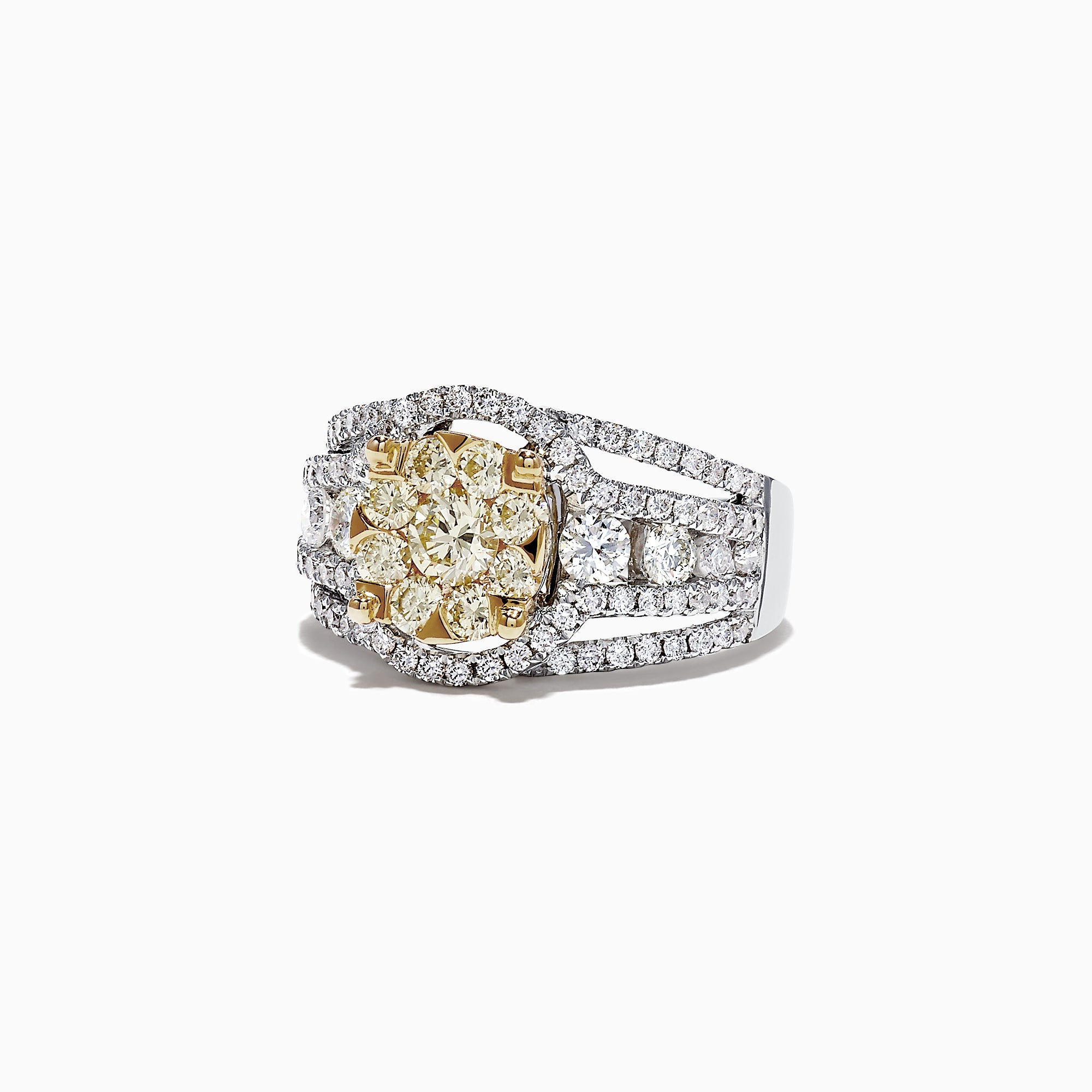Canare 14K Two-Tone Gold Yellow and White Diamond Ring, 2.16 TCW