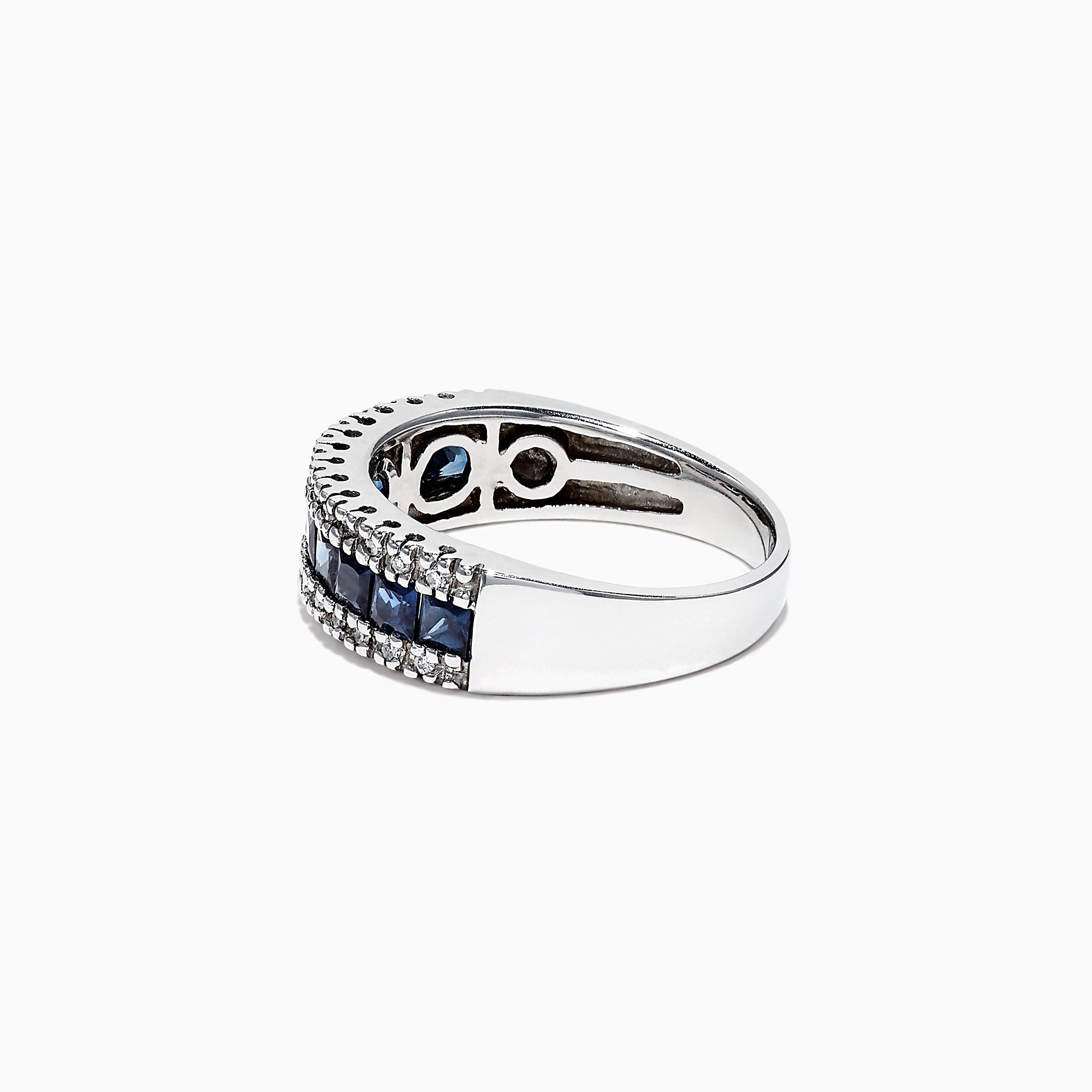 Effy Royale Bleu 14K White Gold Blue Sapphire and Diamond Ring, 1.46 TCW