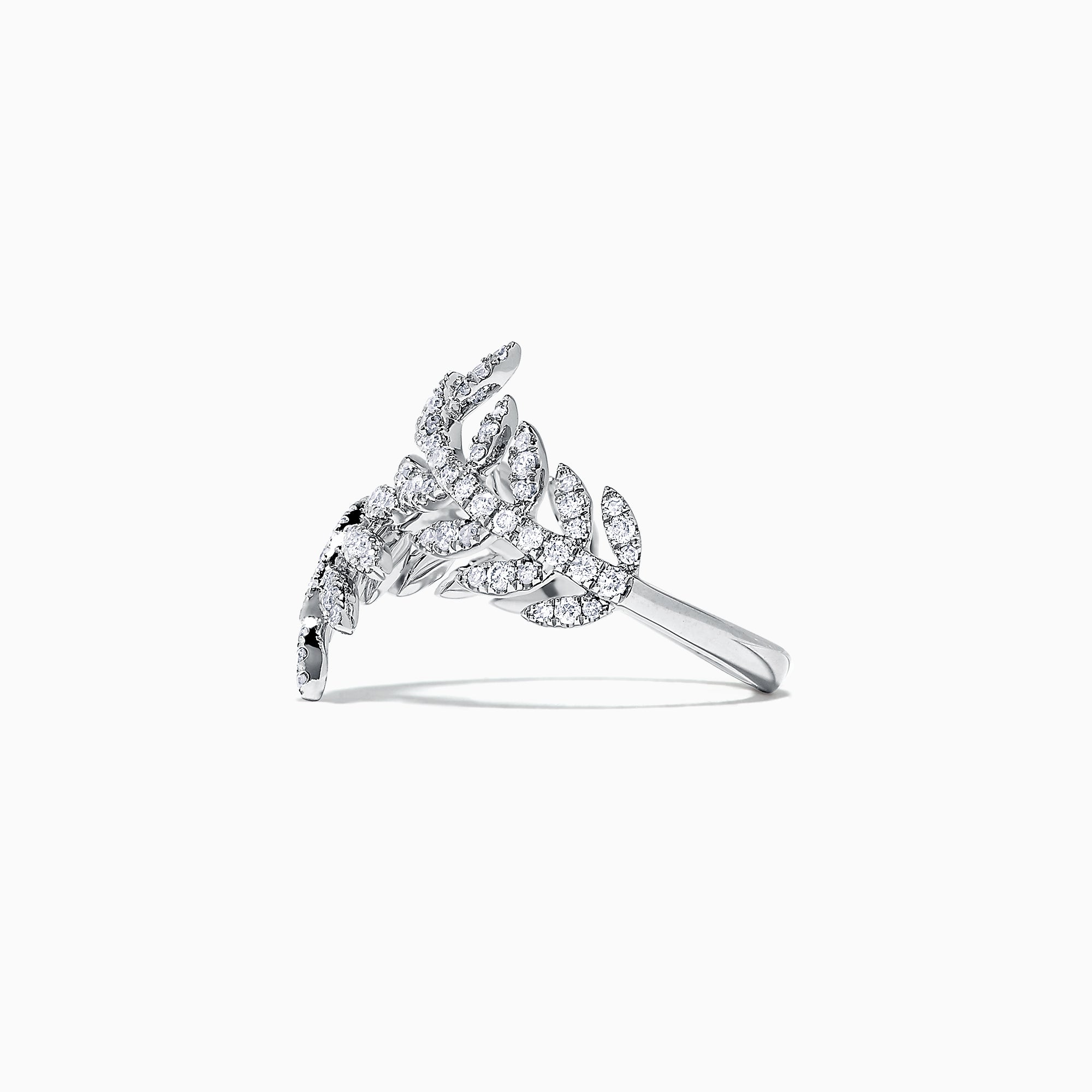 Three Row Pave Diamond Ring in 14k White Gold – Bailey's Fine Jewelry