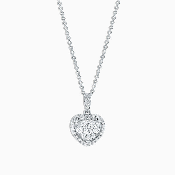 14KW Diamond Pave Heart Necklace 001-165-00136 PL Houston, Erica DelGardo  Jewelry Designs