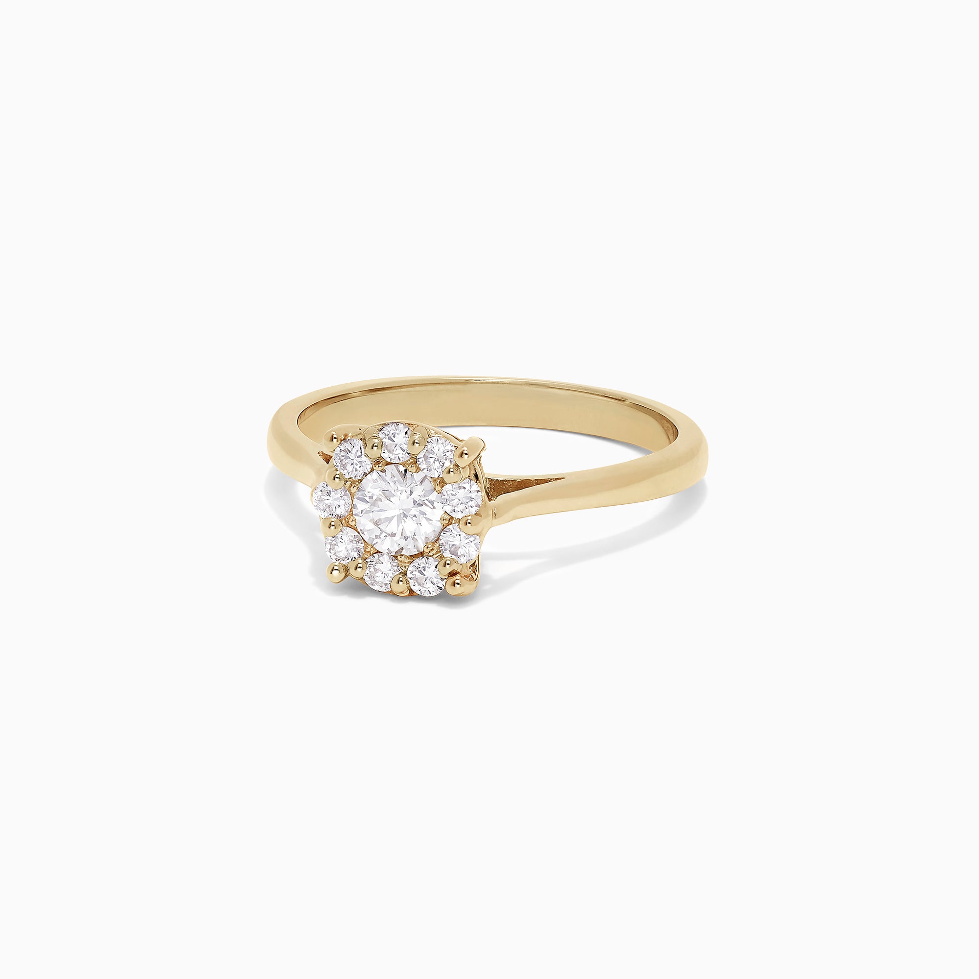 Bouquet 14K Yellow Gold Diamond Cluster Ring, 0.51 TCW