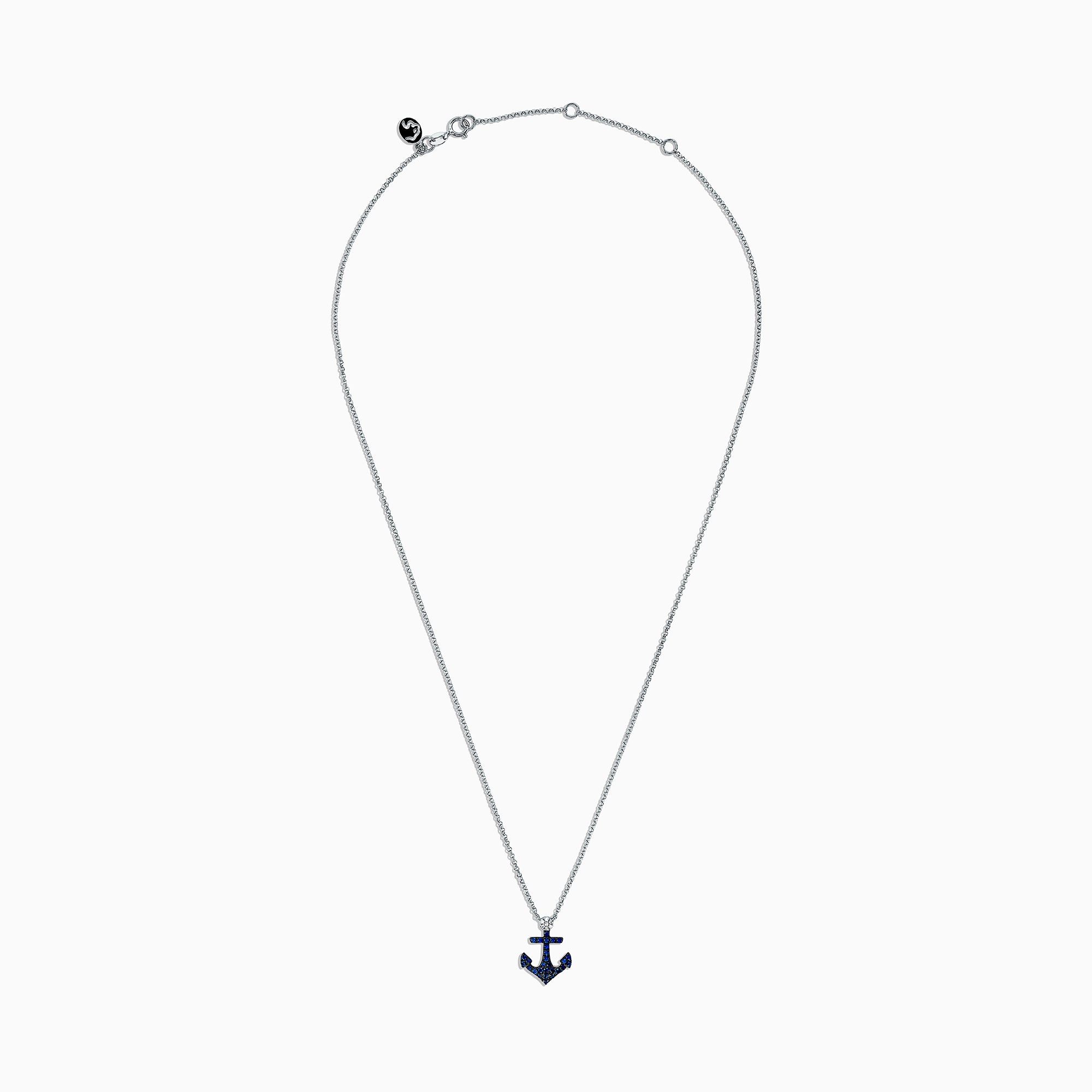 08 CTTW Diamond Anchor Necklace in White Gold | New York Jewelers Chicago