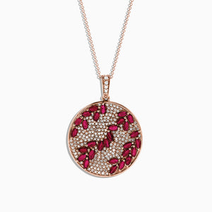 FREELIGHT LIGHT POINT NECKLACE IN ROSE GOLD AND PINK DIAMOND