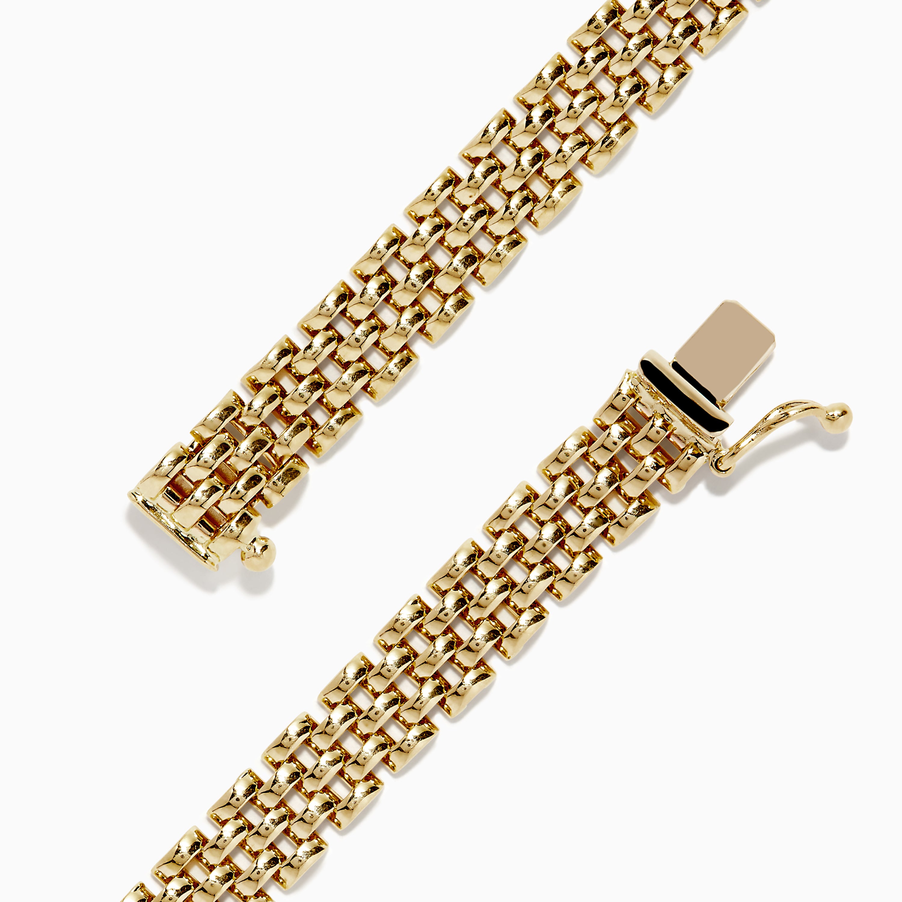 Effy Men's 14K Yellow Gold Leather Bracelet