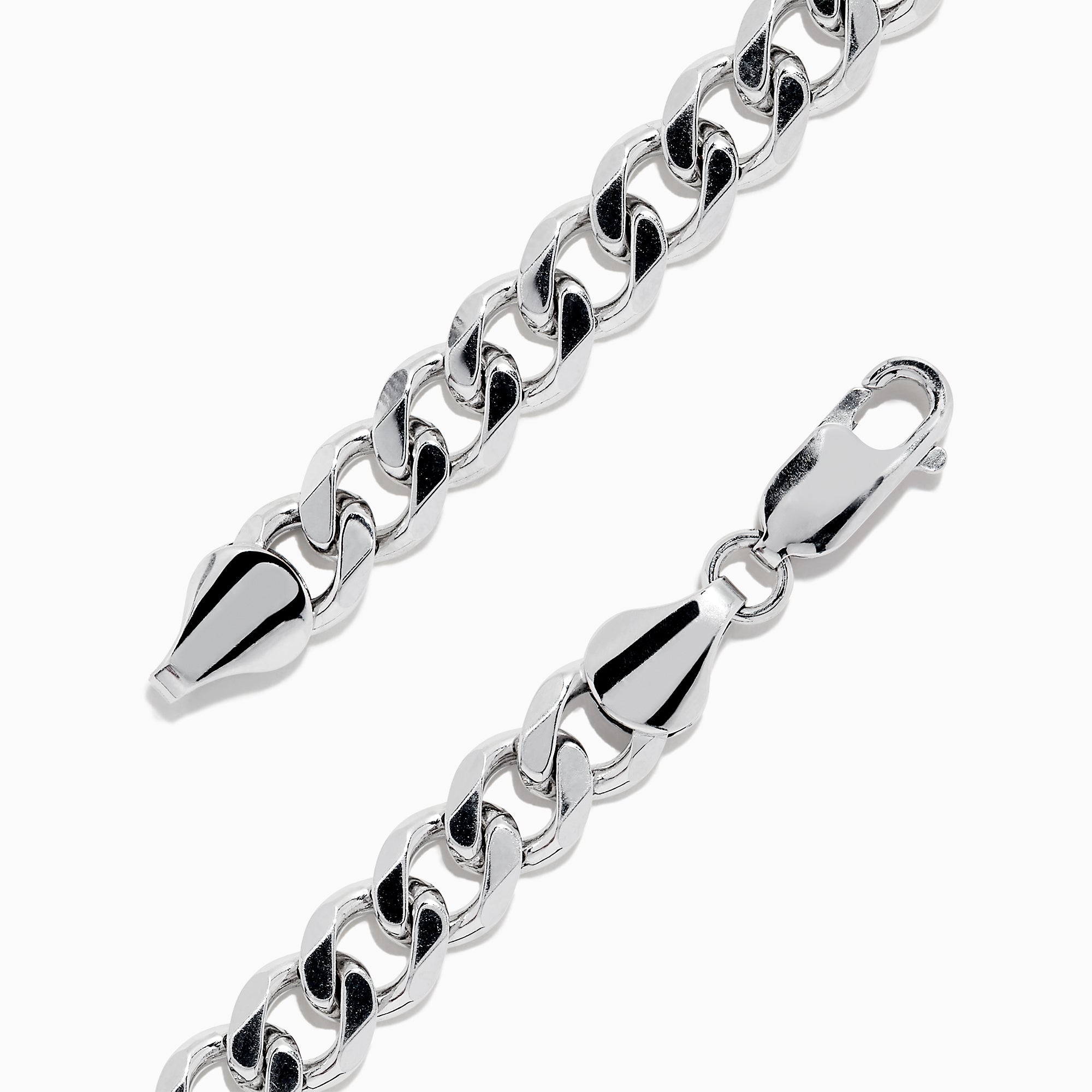 Peoples Men's Curb Chain Bracelet in Sterling Silver - 9.0