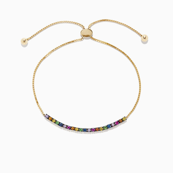 Effy Watercolors 14K Yellow Gold Multi Sapphire Bracelet, 1.00 TCW ...