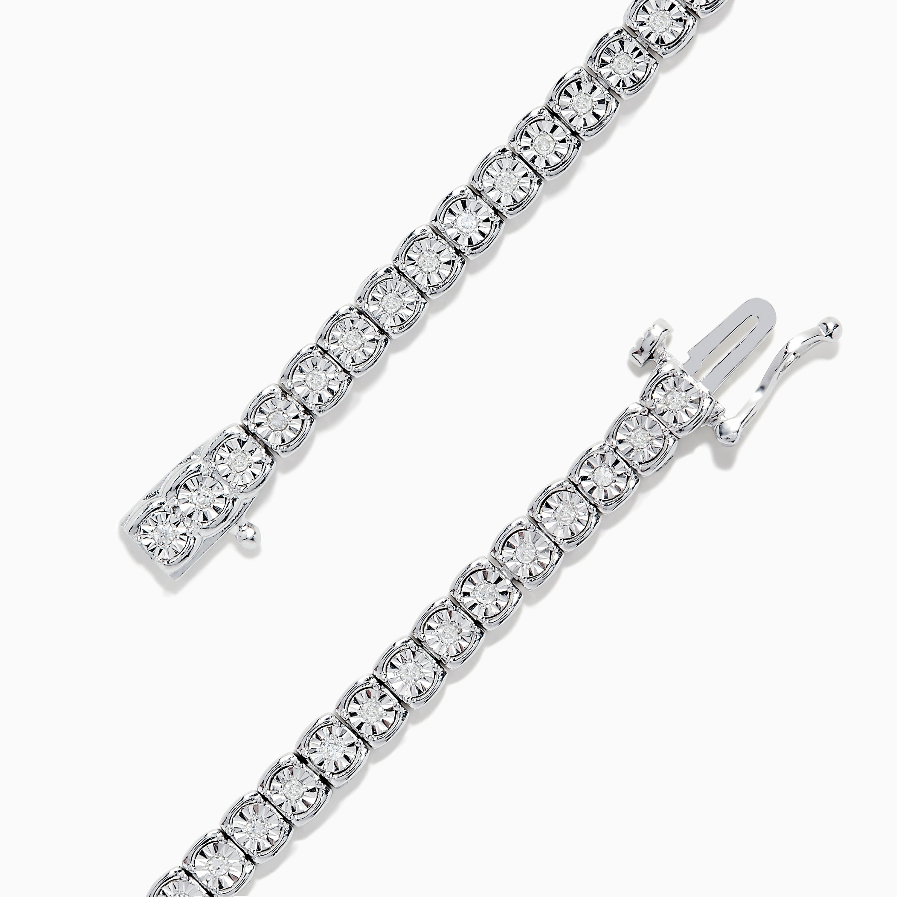 OTC Sterling Silver 1ctw Diamond Tennis Bracelet – Hers and His Treasures