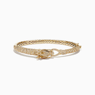 Safari 14K Yellow Gold Diamond Dragon Bangle, 1.83 TCW