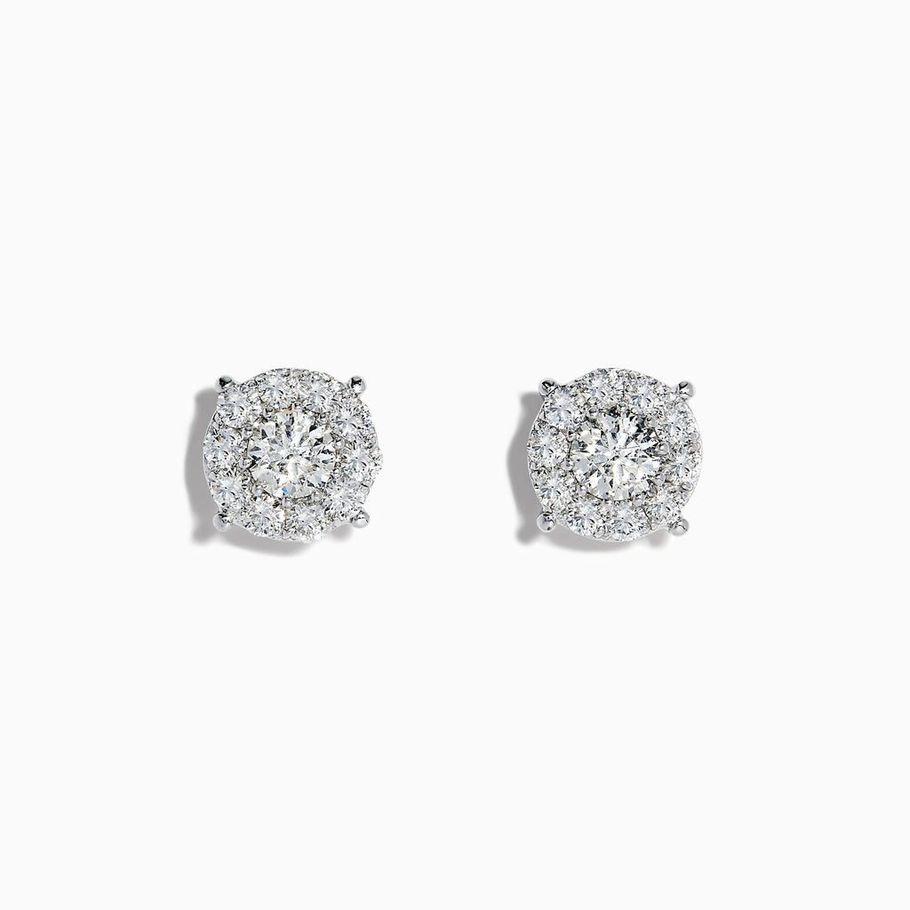 Effy Bouquet 14K White Gold Diamond Cluster Stud Earrings, 0.50 TCW