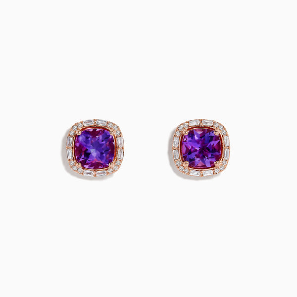 Purple Amethyst Teardrop Prong Set Stud Earrings : February Birthstone -  Danique Jewelry