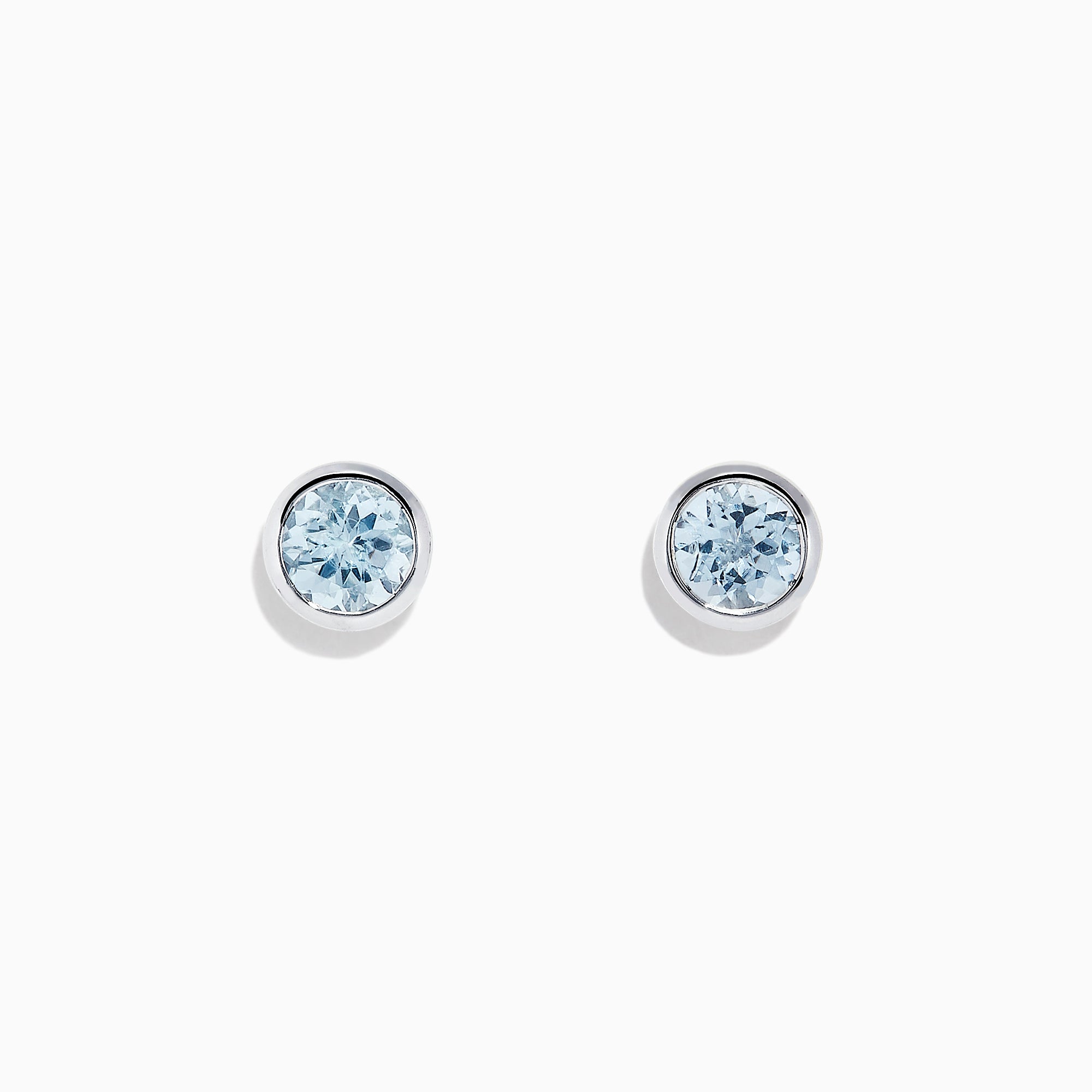 Effy Aquarius 14K White Gold Aquamarine Stud Earrings, 0.90 TCW