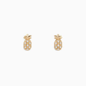 Effy 14K Yellow Gold Jade Stud Earrings, 18.70 tw