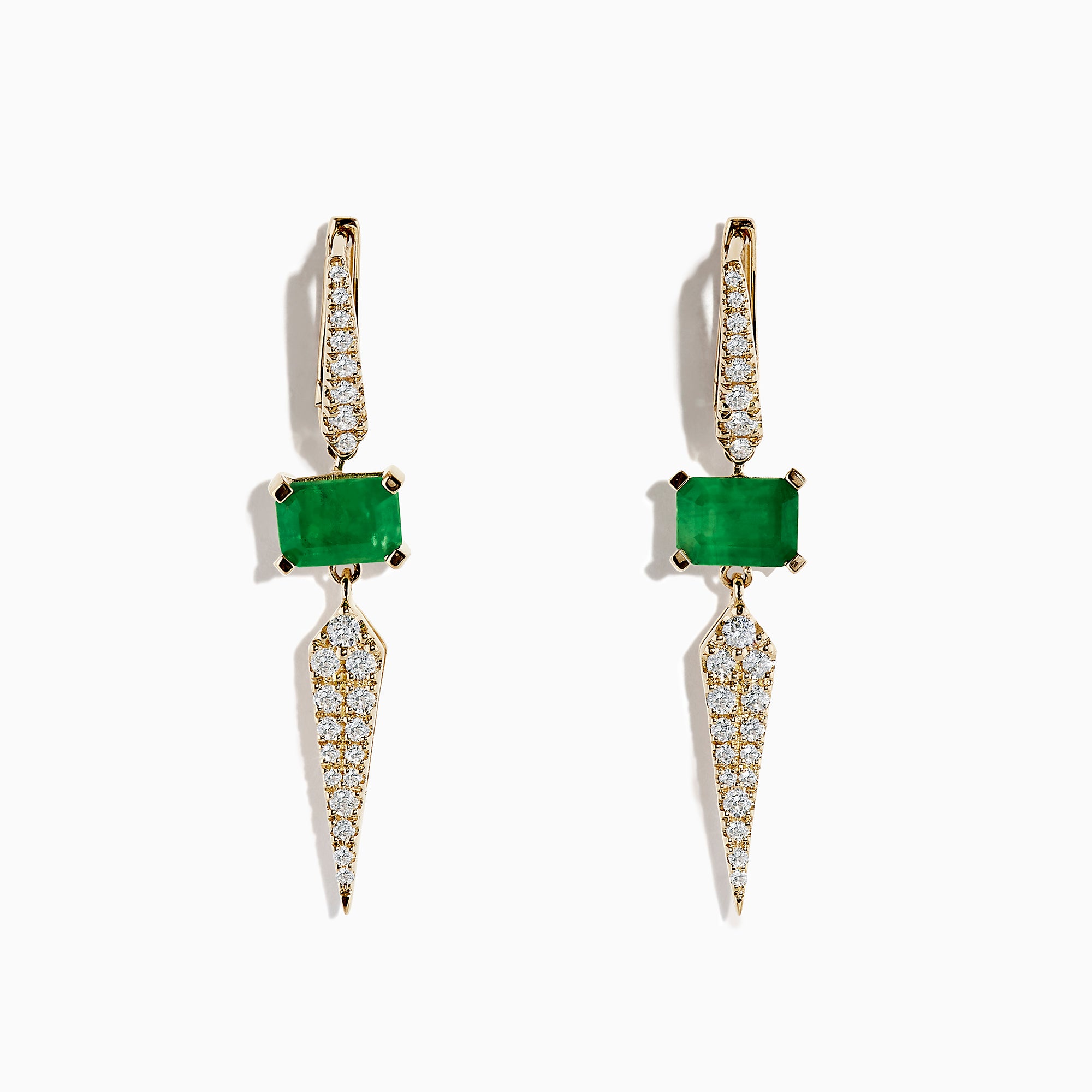 Effy emerald deals and diamond earrings