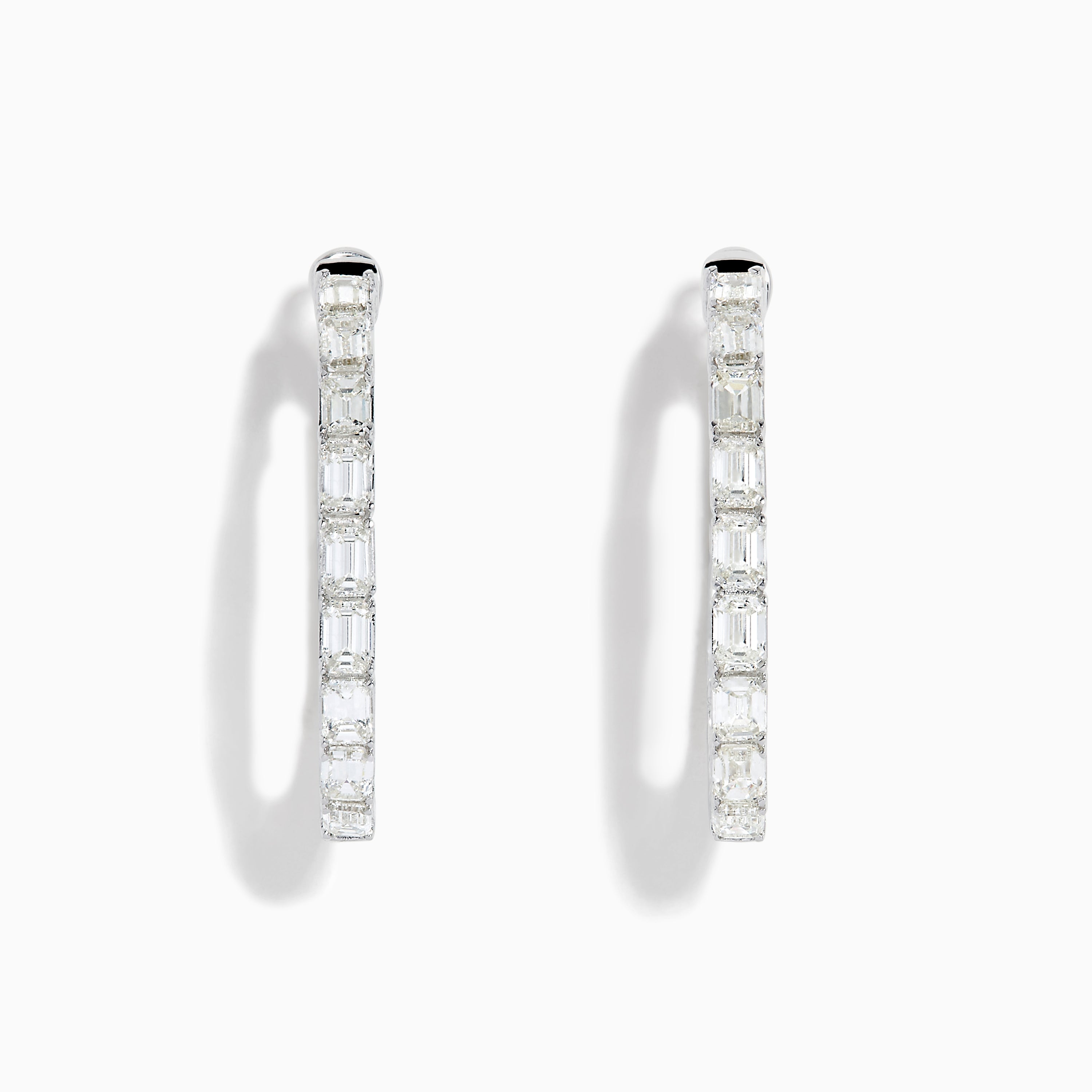 14K White Gold Round Moissanite Martini Stud Earrings | Gage Diamonds