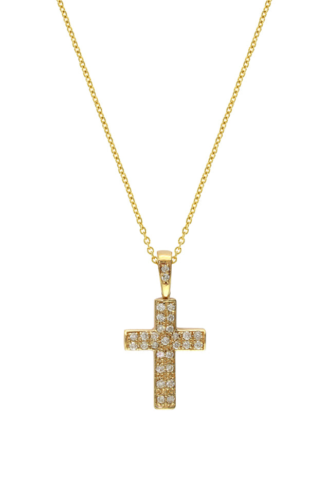 D'Oro 14K Yellow Gold Diamond Cross Pendant, 0.21 TCW – effyjewelry.com