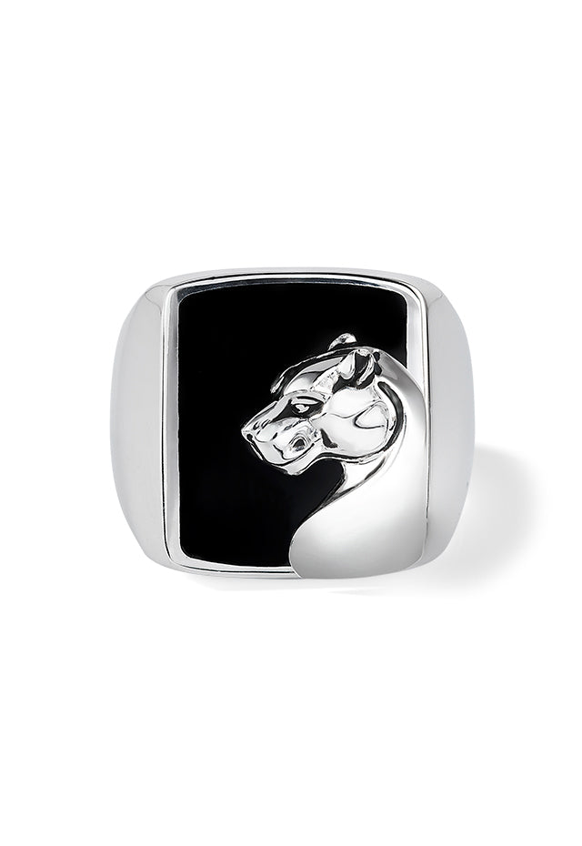 Effy online Men's Sterling Silver Signature Panther Ring Size 10