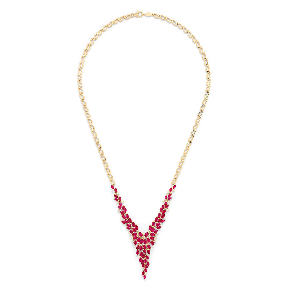 CM FASHIONS One Gram Gold Plated Tradition Fashion Ruby Stone Necklace for  Women & Girls Ruby Gold-plated Plated Copper Necklace Price in India - Buy  CM FASHIONS One Gram Gold Plated Tradition