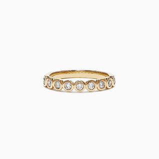 Pave Classica 14K Yellow Gold Bezel Set Diamond Band, 0.35 TCW