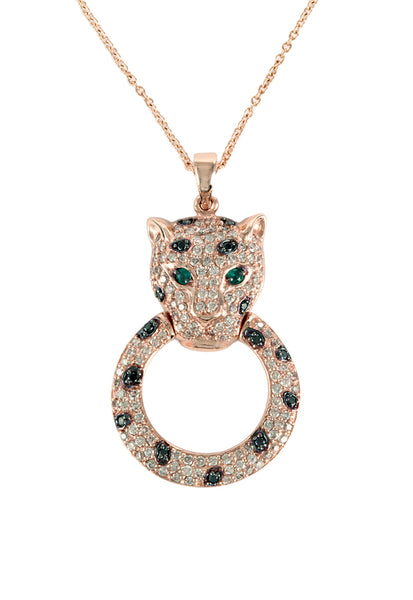 Effy Signature 14K Rose Gold Diamond and Emerald Pendant, 0.79